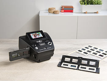 Somikon Diascanner: Foto-, Dia- & Negativscanner m. Display, ganz ohne PC, 2850 dpi, 20 MP