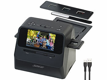 Somikon Fotoscanner: 3in1-Foto-, Dia- & Negativscanner mit 22 MP und HDMI-Ausgang, Akku (Scanner)