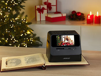 Somikon Fotoscanner: 3in1-Foto-, Dia- & Negativscanner mit 22 MP und HDMI-Ausgang, Akku (Scanner)