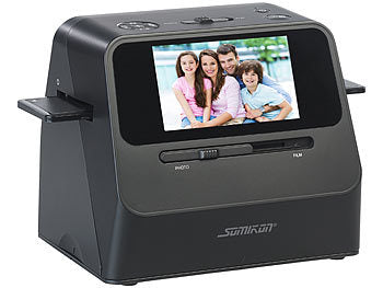 Somikon Fotoscanner: 3in1-Foto-, Dia- & Negativscanner mit 22 MP und HDMI-Ausgang, Akku (Scanner)