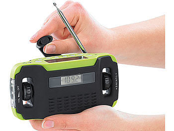 infactory Handkurbel Radio: infactory (Notfallradio mit LED-Lampe)