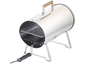 Rosenstein & Söhne Tischräucherofen: Elektro-Tisch-Räucherofen & Smoker, Edelstahl, 1.100 Watt, bis 250 °C (Elektrischer Tischräucherofen)