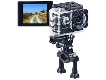 Somikon Helmkamera: HD-Action-Cam DV-1212 V2 mit Unterwasser-Gehäuse, IP68, bis 30 m (Mini Actioncam)