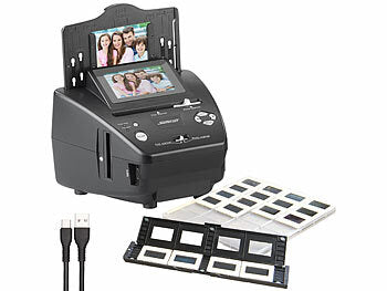 Somikon Diascanner: Foto-, Dia- & Negativscanner m. Display, ganz ohne PC, 2850 dpi, 20 MP