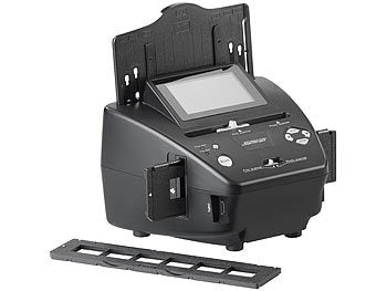 Somikon Diascanner: Foto-, Dia- & Negativscanner m. Display, ganz ohne PC, 2850 dpi, 20 MP