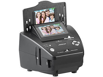 Somikon Diascanner: Foto-, Dia- & Negativscanner m. Display, ganz ohne PC, 2850 dpi, 20 MP