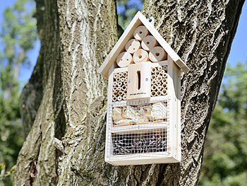 PEARL Insektenhotel Bastelset: 4er-Set Insektenhotel-Bausätze, Nisthilfe und Schutz für Nützlinge (Insektenhotel Insektenhaus)