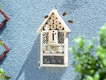 PEARL Insektenhotel Bastelset: 4er-Set Insektenhotel-Bausätze, Nisthilfe und Schutz für Nützlinge (Insektenhotel Insektenhaus)