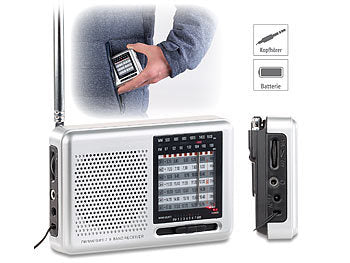 auvisio Transistorradio:
auvisio Analoger 9-Band-Weltempfänger mit FM, MW & 7x KW, Jackentaschen-Format
