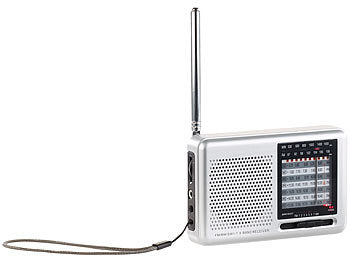 auvisio Transistorradio:
auvisio Analoger 9-Band-Weltempfänger mit FM, MW & 7x KW, Jackentaschen-Format