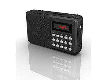 auvisio USB Radio:
auvisio FM-Taschenradio, Bluetooth, MP3-Player, Display, USB, microSD & Akku