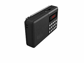 auvisio USB Radio:
auvisio FM-Taschenradio, Bluetooth, MP3-Player, Display, USB, microSD & Akku