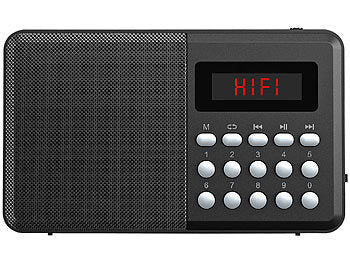 auvisio USB Radio:
auvisio FM-Taschenradio, Bluetooth, MP3-Player, Display, USB, microSD & Akku