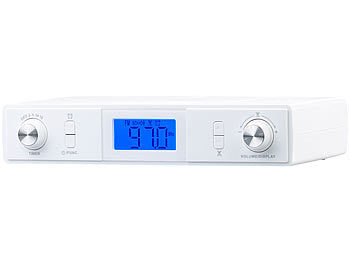 auvisio Küchenradio:
auvisio Stereo-FM-Küchen-Unterbauradio mit Bluetooth, Timer, Wecker, LCD, PLL