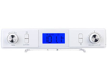 auvisio Küchenradio:
auvisio Stereo-FM-Küchen-Unterbauradio mit Bluetooth, Timer, Wecker, LCD, PLL