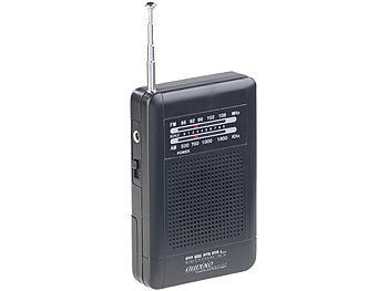 PEARL Miniradio: PEARL Analoges Taschenradio TAR-202 mit UKW- und MW-Empfang