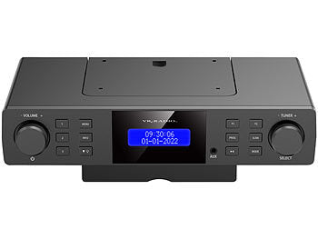 VR-Radio Unterbauradio:
VR-Radio Unterbau-Küchenradio DAB+/UKW, RDS, Wecker, Timer, LCD-Display, AUX