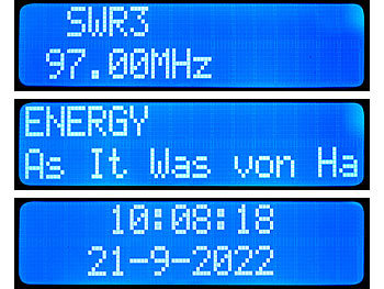 VR-Radio Unterbauradio:
VR-Radio Unterbau-Küchenradio DAB+/UKW, RDS, Wecker, Timer, LCD-Display, AUX