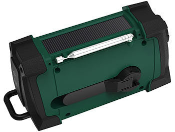 infactory Dynamo Radio:
infactory Mobiles Kurbelradio mit DAB+, EWF-Funktion, Solarpanel, LED, USB