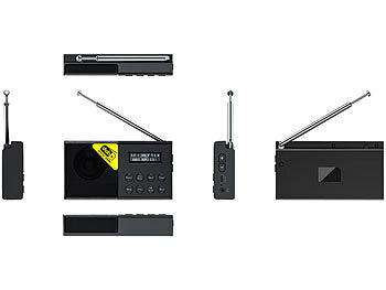 VR-Radio Kofferradio: VR-Radio Digitales DAB+/FM-Taschenradio mit Bluetooth 5, Wecker, Display, RDS