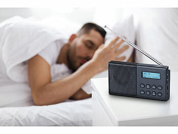 VR-Radio Kofferradio: VR-Radio Digitales DAB+/FM-Taschenradio mit Bluetooth 5, Wecker, Display, RDS