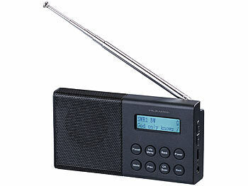 VR-Radio Kofferradio: VR-Radio Digitales DAB+/FM-Taschenradio mit Bluetooth 5, Wecker, Display, RDS