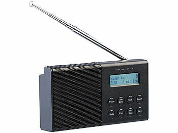VR-Radio Kofferradio: VR-Radio Digitales DAB+/FM-Taschenradio mit Bluetooth 5, Wecker, Display, RDS