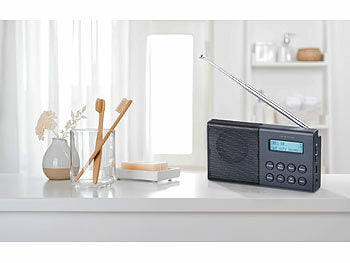 VR-Radio Kofferradio: VR-Radio Digitales DAB+/FM-Taschenradio mit Bluetooth 5, Wecker, Display, RDS