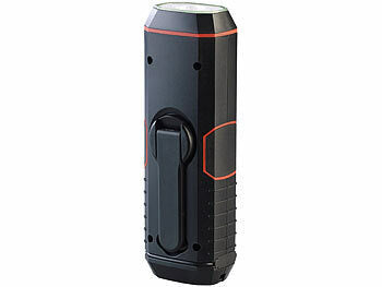 infactory Radio Kurbel: infactory Dynamo-FM-Radio und Taschenlampe mit 120-dB-Sirene, USB-Ladefunktion
