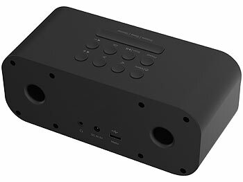 VR-Radio DAB Radiowecker: VR-Radio Stereo-Radio-Wecker mit DAB+, Notfall-Warn-Funktion, USB, Bluetooth