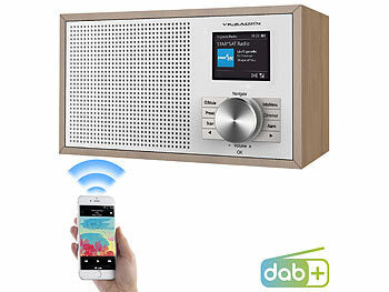 VR-Radio Digitalradio:
VR-Radio Digitales DAB+-Radio, 2,4"/6,1-cm-Farbdisplay, Bluetooth, Holzgehäuse (CH-Version) (CH-Version)