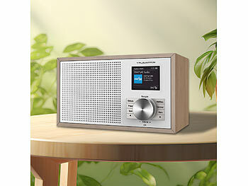 VR-Radio Digitalradio:
VR-Radio Digitales DAB+-Radio, 2,4"/6,1-cm-Farbdisplay, Bluetooth, Holzgehäuse (CH-Version) (CH-Version)