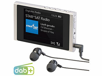 VR-Radio DAB Radio:
VR-Radio Digitales Slim-Taschenradio DAB+/FM, Akku, Ohrhörer, Alu-Gehäuse