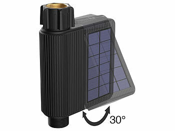Royal Gardineer Solarbewässerungssystem: WLAN-Bewässerungscomputer, Solarpanel, BT-Gateway, App, Bodensensor
