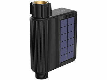 Royal Gardineer Solarbewässerungssystem: WLAN-Bewässerungscomputer, Solarpanel, BT-Gateway, App, Bodensensor