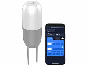 Royal Gardineer Solarbewässerungssystem: WLAN-Bewässerungscomputer, Solarpanel, BT-Gateway, App, Bodensensor