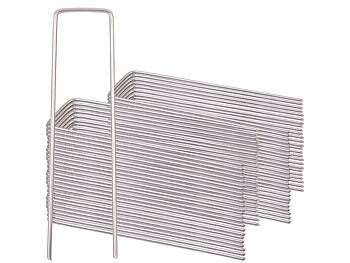 Royal Gardineer rostfreier Erdanker: 50er-Set Bodenanker aus legiertem, rostfreiem Edelstahl, 15 cm lang (Bodenanker für Gartenbau)