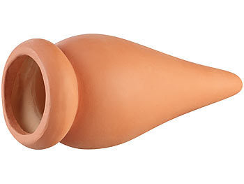 Royal Gardineer Bewässerung Pflanzen: 3er-Set 2in1-Terracotta-Wasserspender für Topfpflanzen, je 330 ml (Wasserspender für Pflanzen)