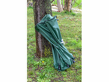 Royal Gardineer Wassertonne: Faltbare Regentonne mit Deckel, 500 l, 620 GSM-PVC, Schlauchanschluss (Regentonne-Regenwassertonne)