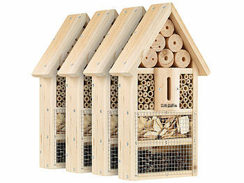 PEARL Insektenhotel Bastelset: 4er-Set Insektenhotel-Bausätze, Nisthilfe und Schutz für Nützlinge (Insektenhotel Insektenhaus)