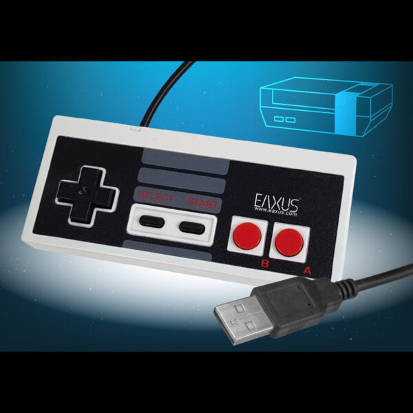 133798635 retro usb controller fuer nes nintendo classic mini gaming konsole kabelgebunden eaxus zoom 01