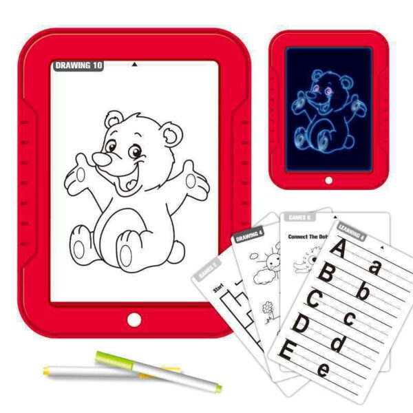 3D Magic Drawing Pad Children LED Light Luminous Board Painting Learning Educational Toys Kids Writing Board 4