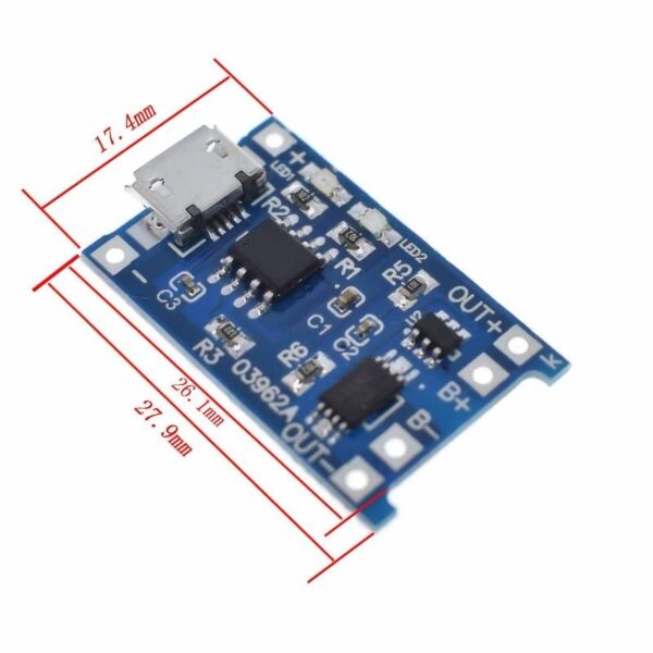 5V1AMicroUSB18650TP4056Lithium Batterielademodul 1