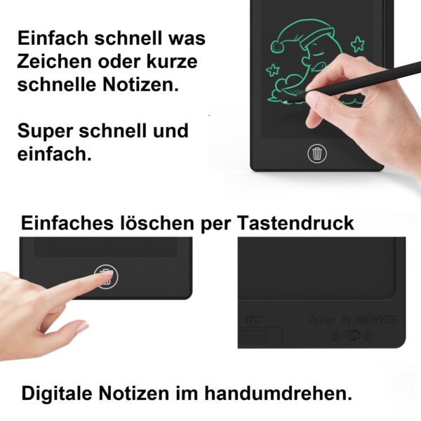 6 5 inch Schreibtafel Tablet Zeichnung Bord kinder Graffiti Skizzen Spielzeug Lcd Handschrift Tafel magie zeichnung 5