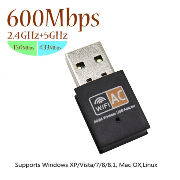 600mbps 2 4 GHz 5GHz Dual Band USB Wifi Adapter Drahtlose Netzwerk Karte Wireless USB WiFi 5