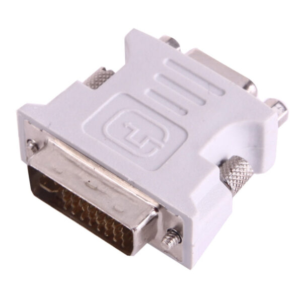 DVI-I Stecker Dual-Link 24 + 5 bis 15 Pin VGA Buchse Video Monitor Adapter Converter (Grau) – Bild 3