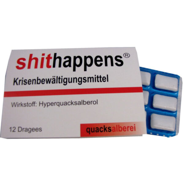 witzige kaugummis shithappens