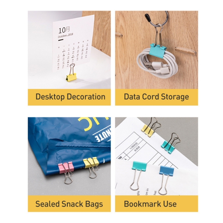 Deli bunter Binder-Clip, Geldschein-Clip, Schwalbenschwanz-Clip, Metall-Eisen-Geld-Clip – Bild 5