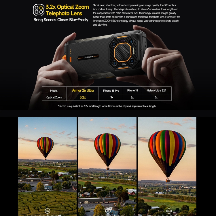 Robustes Ulefone Armor 26 Ultra Walkie-Talkie-Version-Telefon, 6,78 Zoll Android 13 MediaTek Dimensity 8020 Octa Core, Netzwerk: 5G, NFC – Bild 9