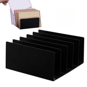 Five-grid Envelope Notepad Metal Storage Rack Mail Envelope Sorting Desktop Organizer